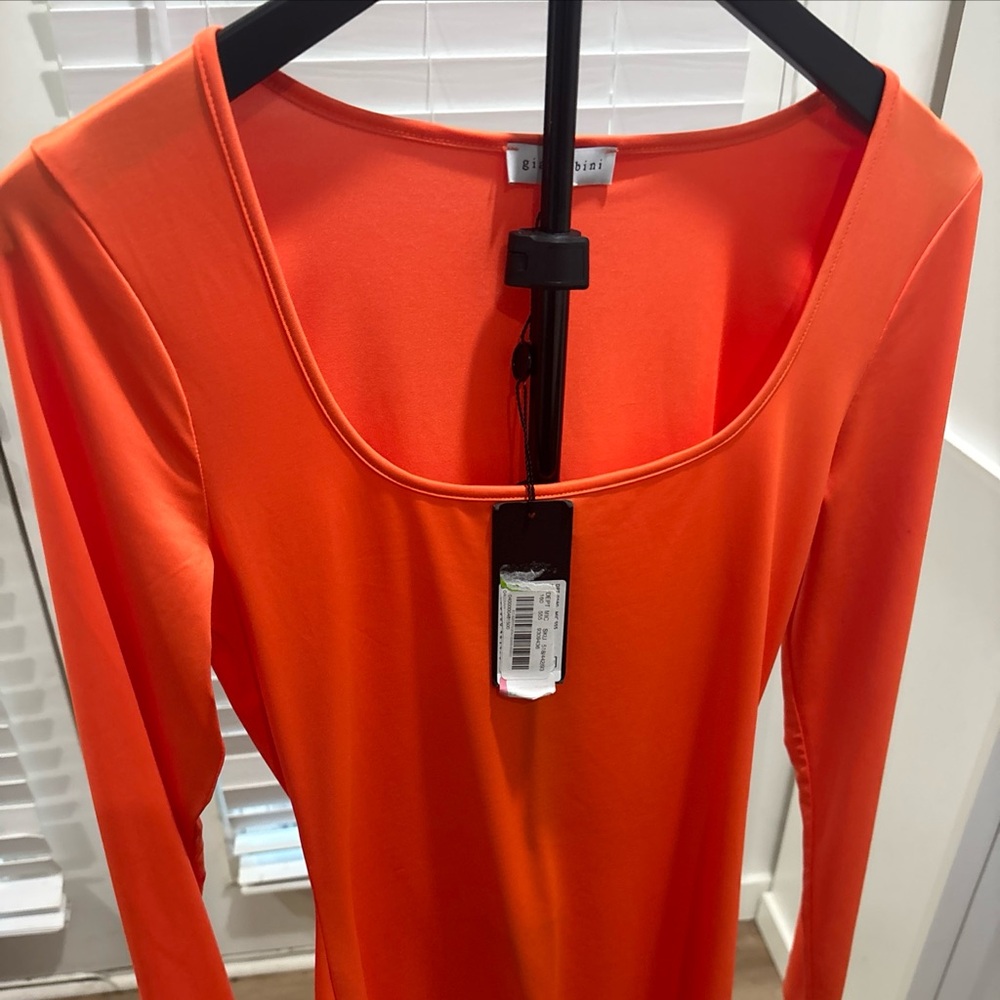 Gianni Bini Orange Scoop Neck Dress